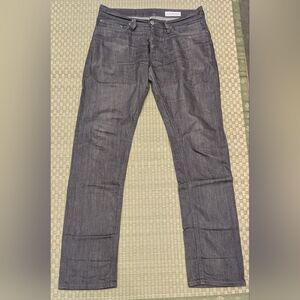 RARE Gustin #72 The Grey Silk Selvedge Slim Denim Jeans Men's Size 32 x 34
